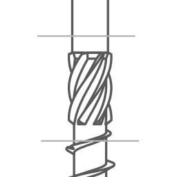 Detalhe do Estrias no Fuste