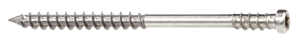 Parafuso Deck TX Inox para pavimentos exteriores duráveis