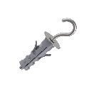 Wall plug plastic with with cone HPK-C with with hook M5, 12x45mm, polyamid