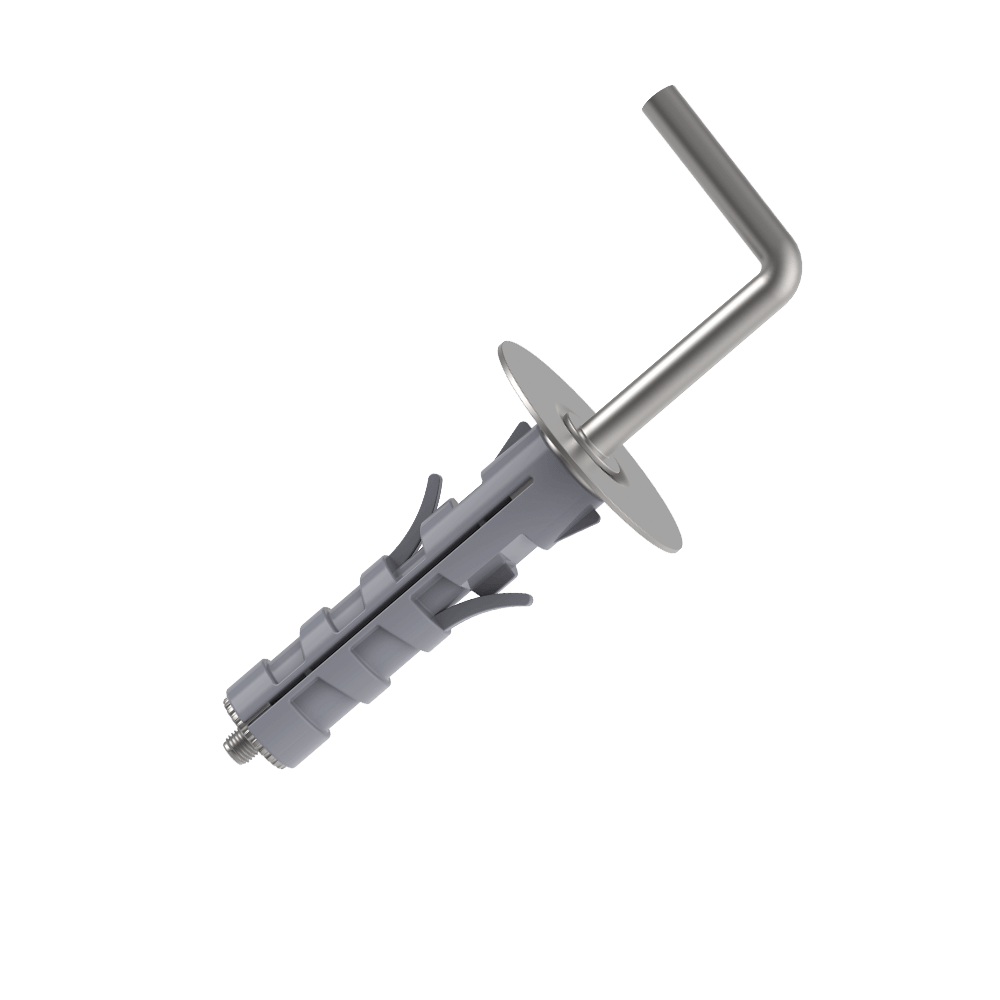 [25145] Wall plug plastic with with cone HPK-L se skobou M5, 12x45mm, polyamid