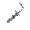 Bucha plástica com com cone HPK-L se skobou M5, 12x45mm, polyamid