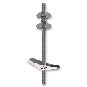 Wall plug folding hollow HSD-M M4 + nut White Zinc