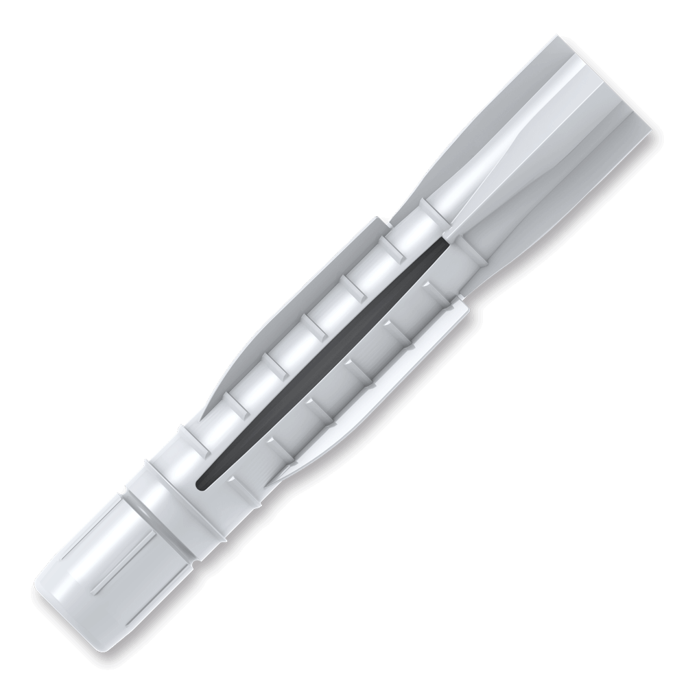 [16201] Hollow wall plug 6x37mm, polyethylen