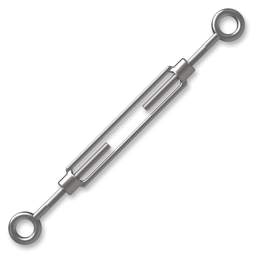 [19421] Turnbuckle M8, DIN 1480, eye eye, White Zinc