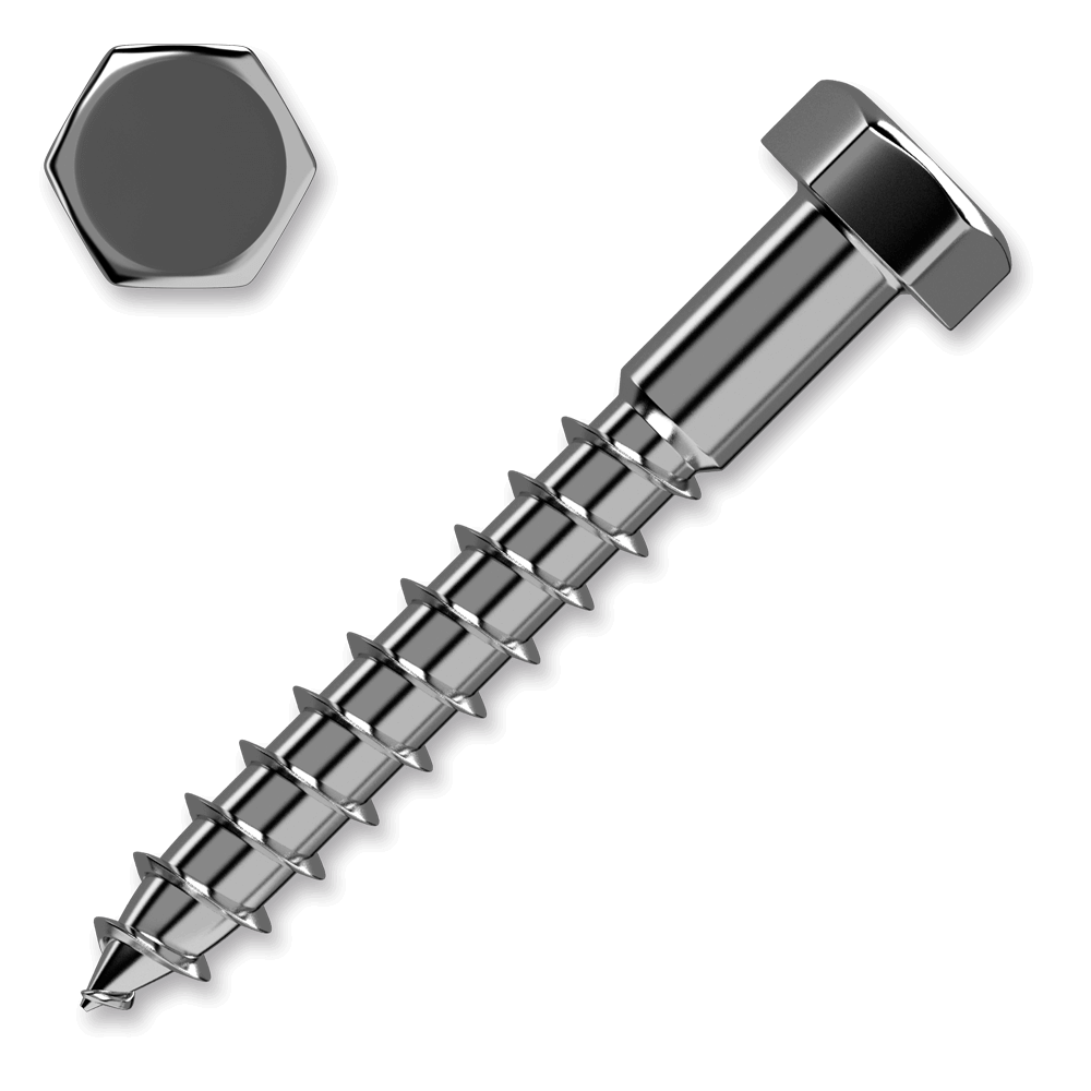 [7515] HEX Head Wood Screw 6x20 DIN571