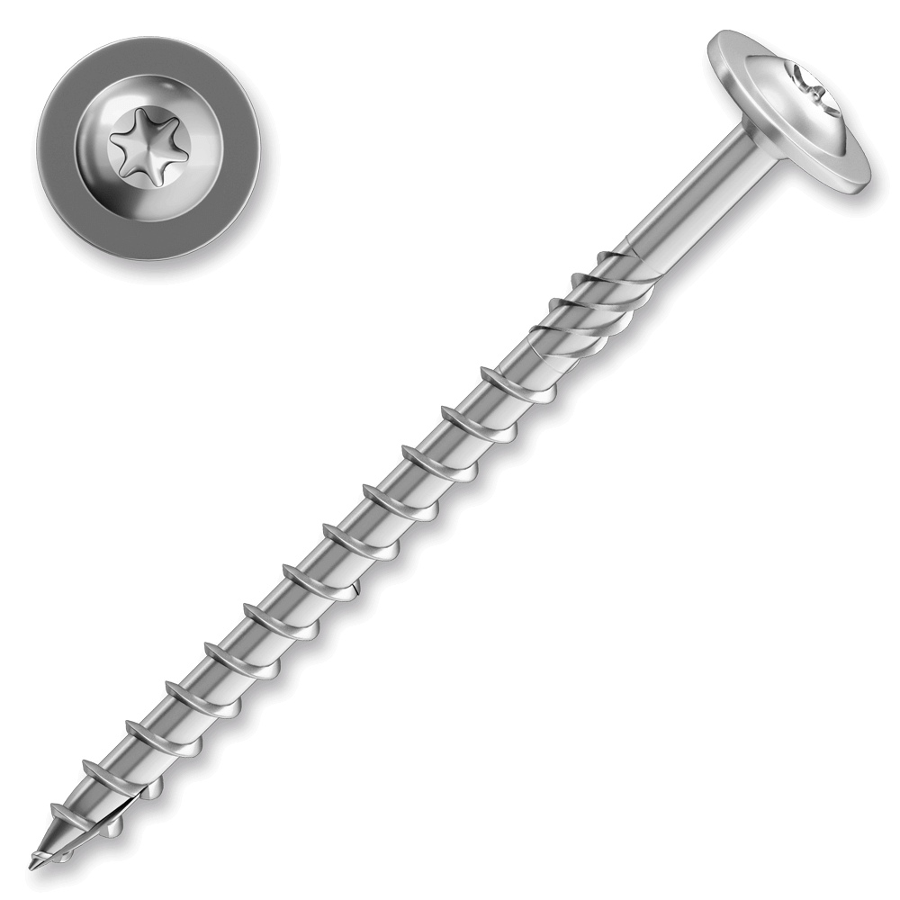 [22322] Construction Screw 6x40 flangehead TX30 White Zinc
