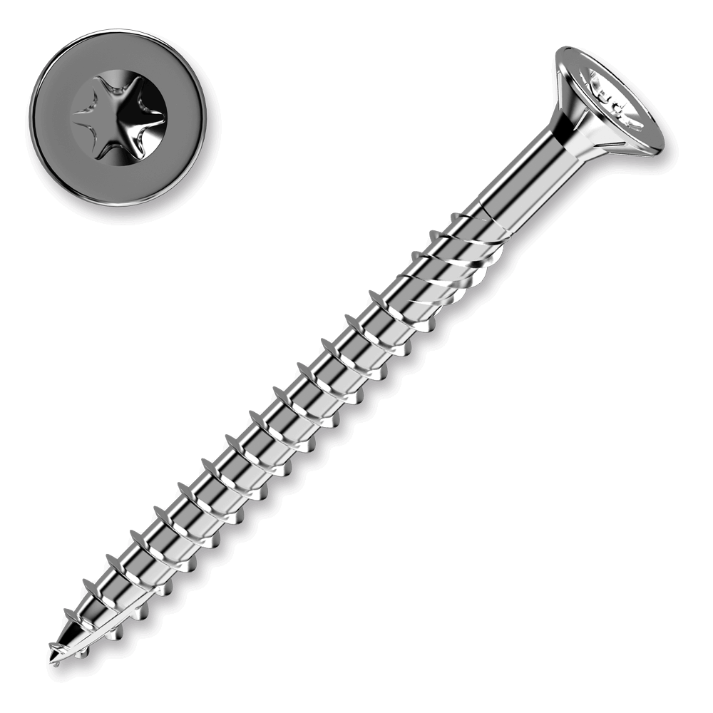 Construction Screw 6x70 countersunk TX30 White Zinc