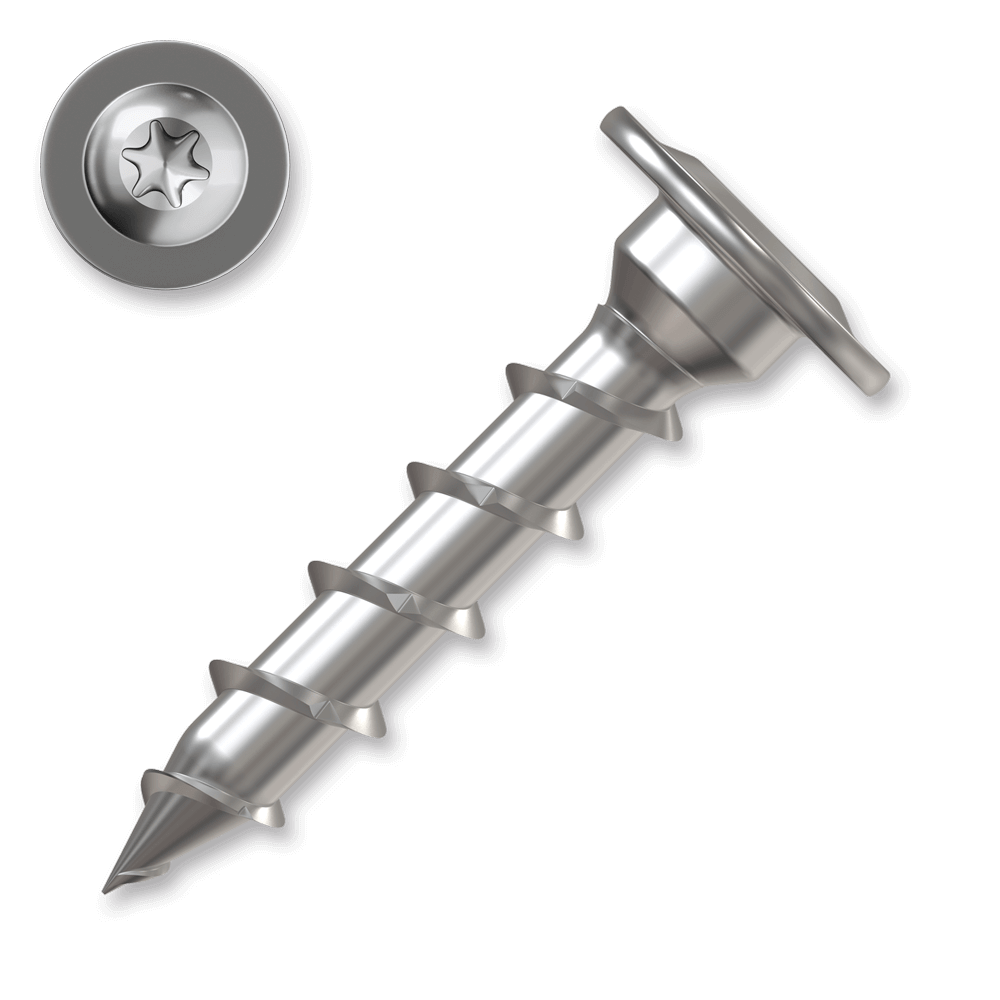 [14423] Screw for carpenter fitting 8x40 THH TX40 White Zinc thread full