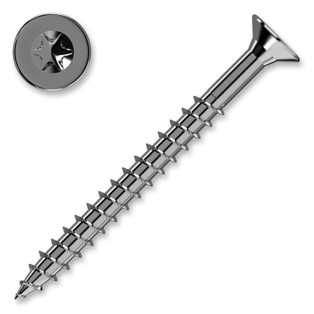 [24275] Screw universal 6x60 countersunk TX30 White Zinc thread partial 60/36