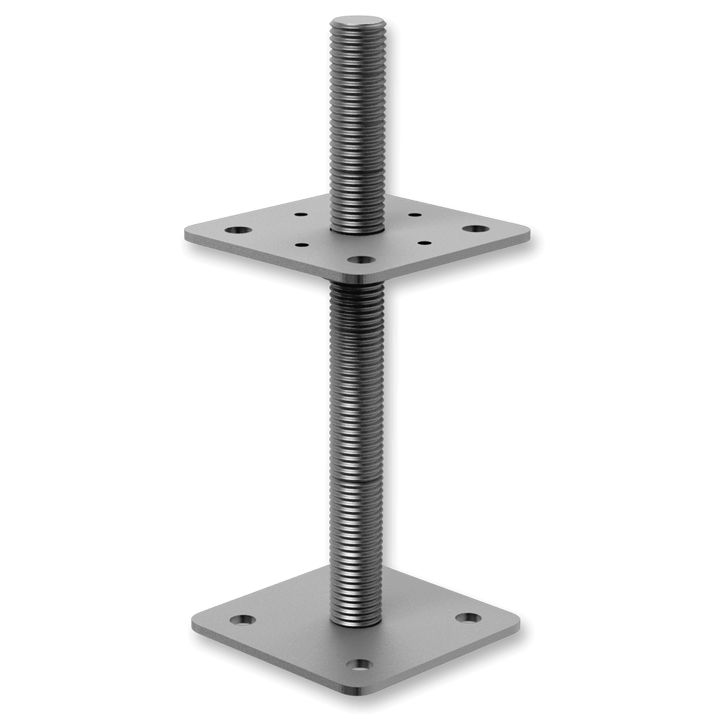 [9394] Post base 80x80x330x4 M24 loose nut
